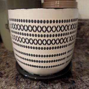 6 Inch Ceramic Black and White Patterned Planter HomeGoods